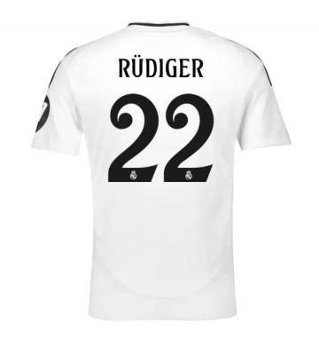 Real Madrid Antonio Rudiger #22 Hjemmebanetrøje 2024-25 Kort ærmer